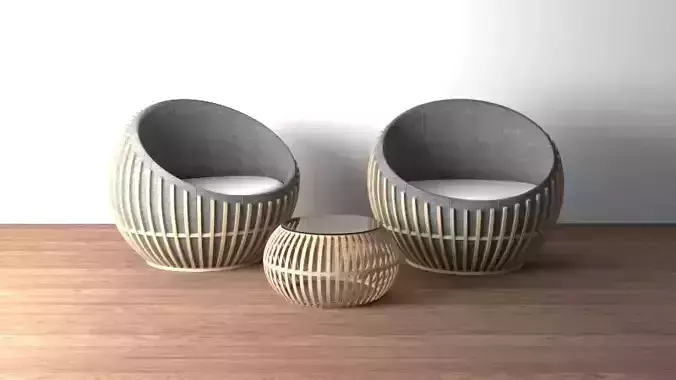 Seatdesign egg chair with frame