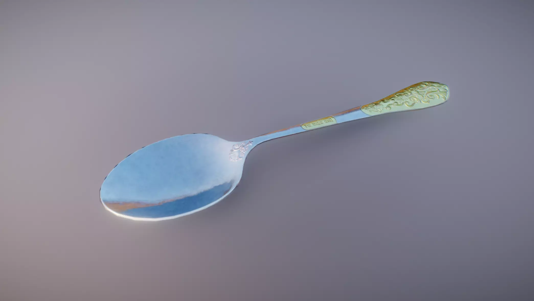Spoon Low-poly 3D model_0