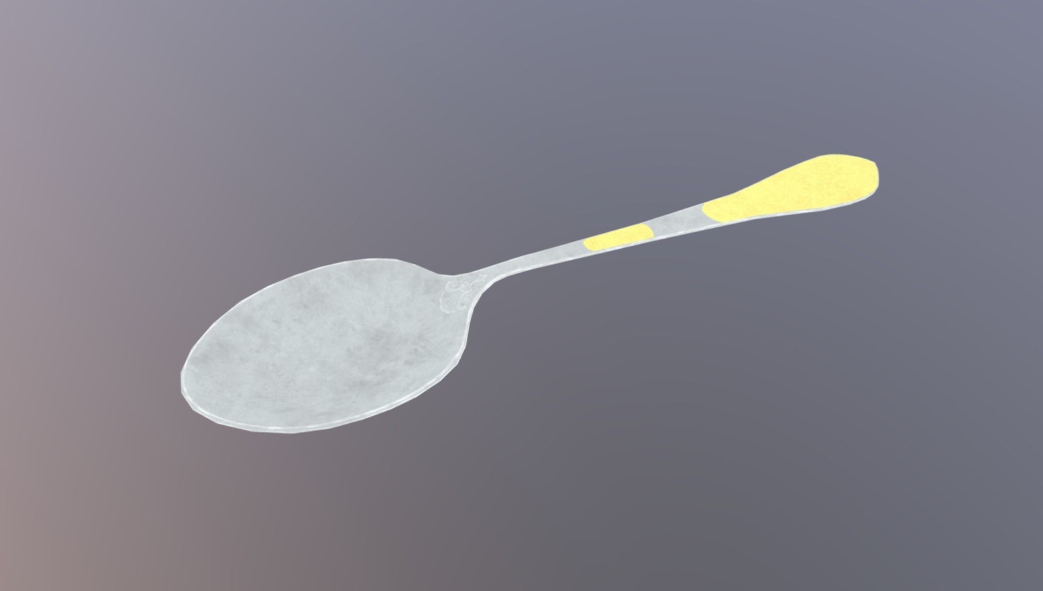 Spoon Low-poly 3D model_1