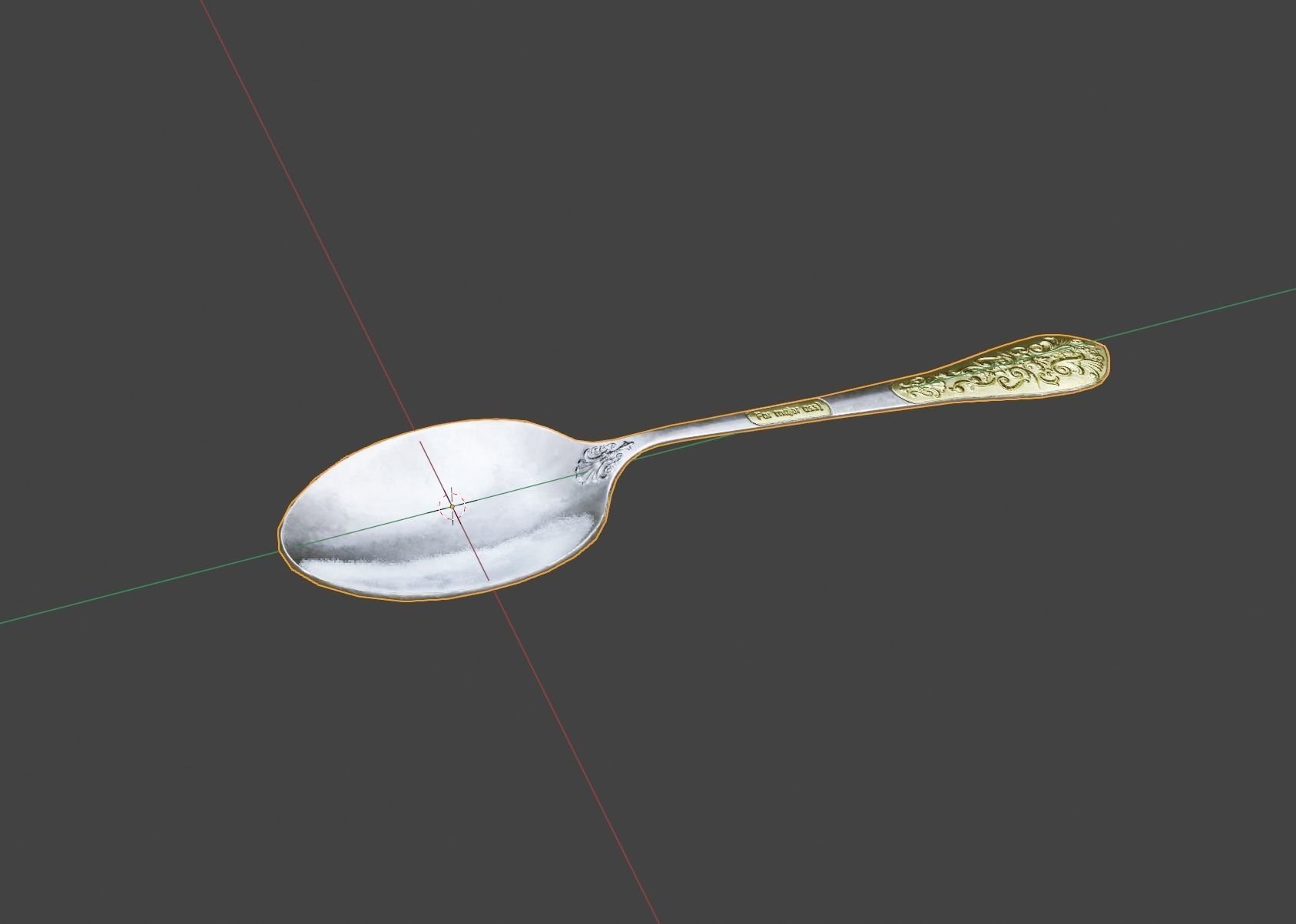 Spoon Low-poly 3D model_5