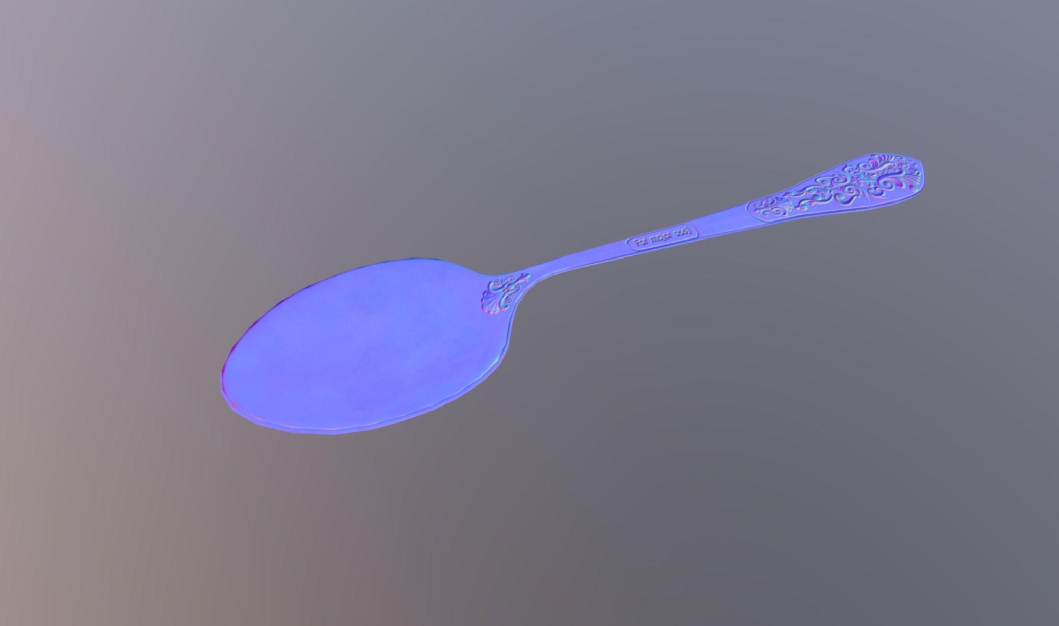 Spoon Low-poly 3D model_3