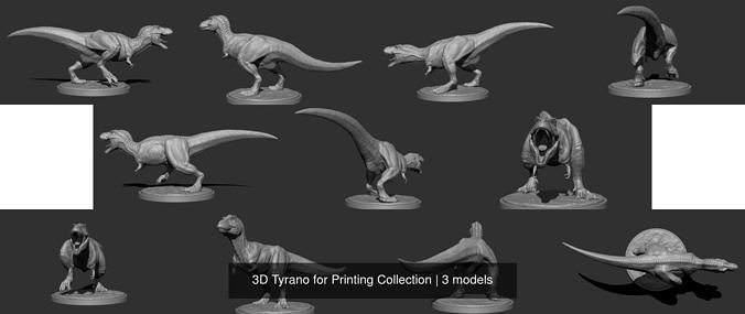 3D Tyrano for Printing Collection 
