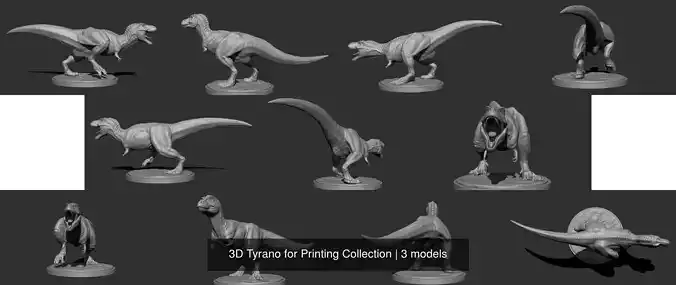 3D Tyrano for Printing Collection 