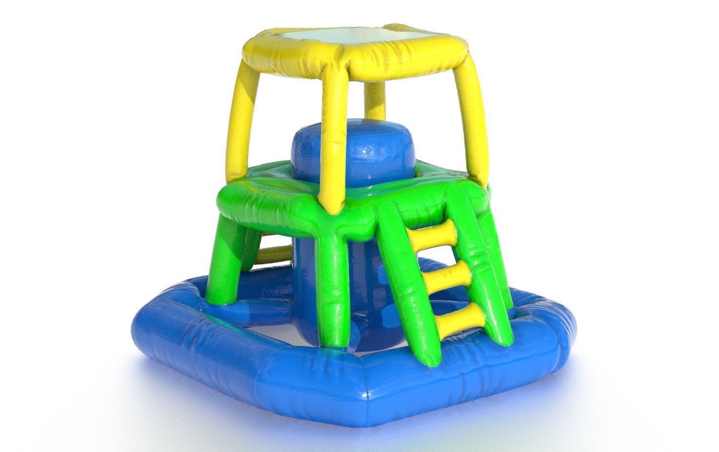 Modular folding water park GUARD TOWER Low-poly 3D model_2