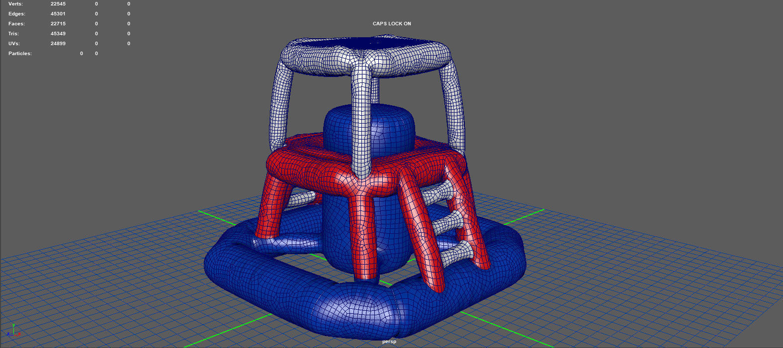 Modular folding water park GUARD TOWER Low-poly 3D model_7