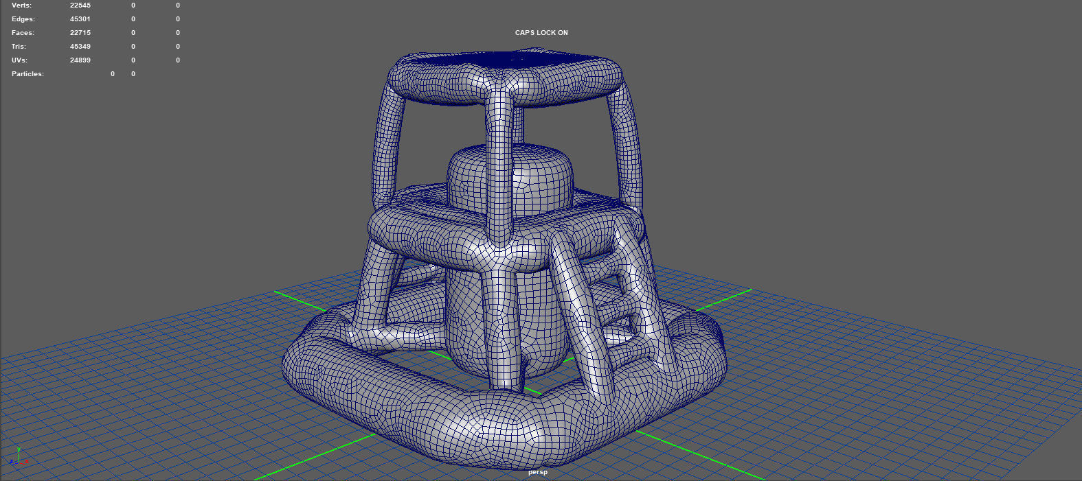 Modular folding water park GUARD TOWER Low-poly 3D model_6