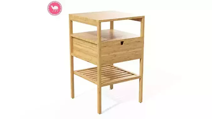 Bedside Table - IKEA NORDKISA Low-poly 3D model