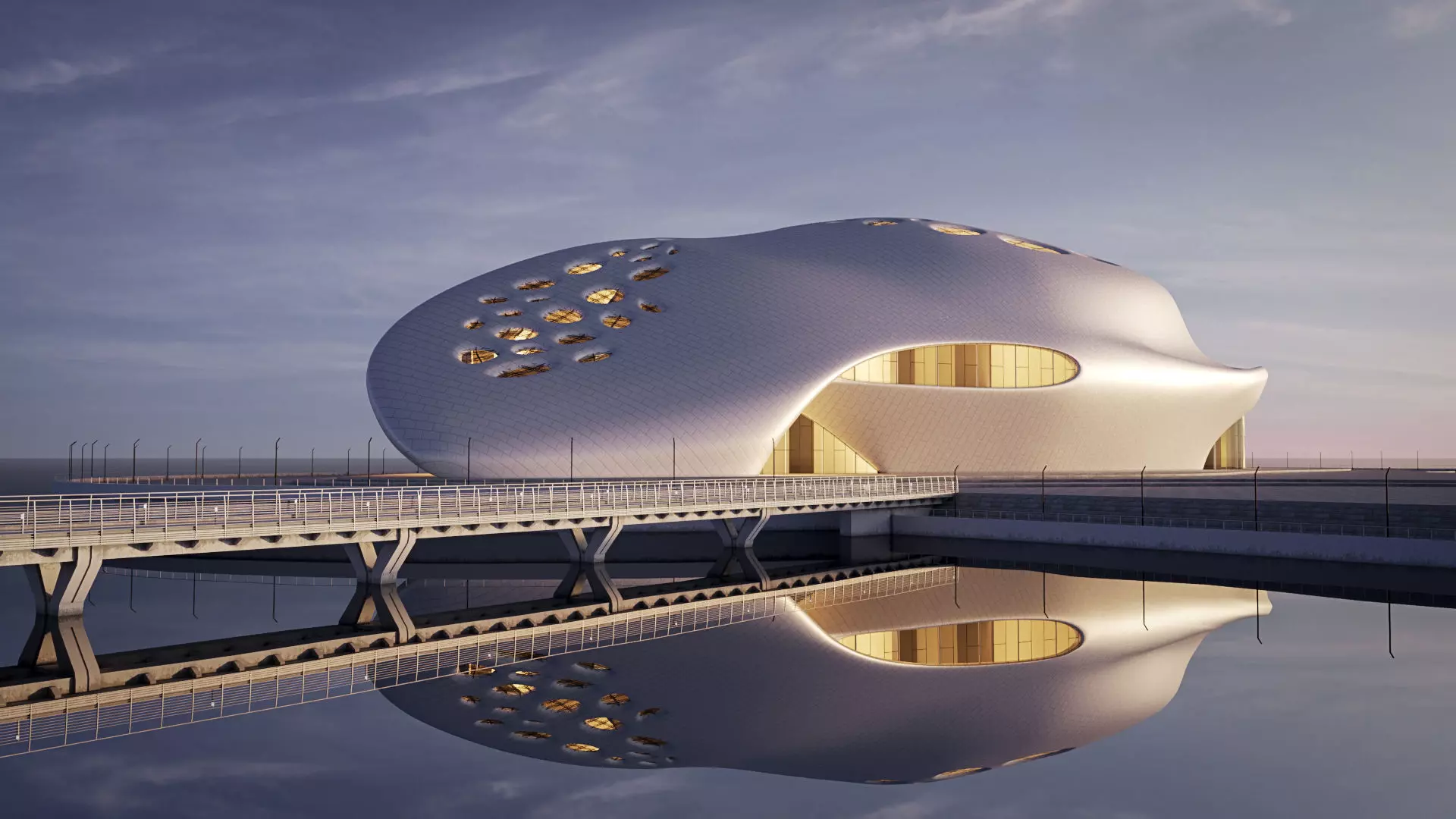 Futuristic building 31 3D model_0