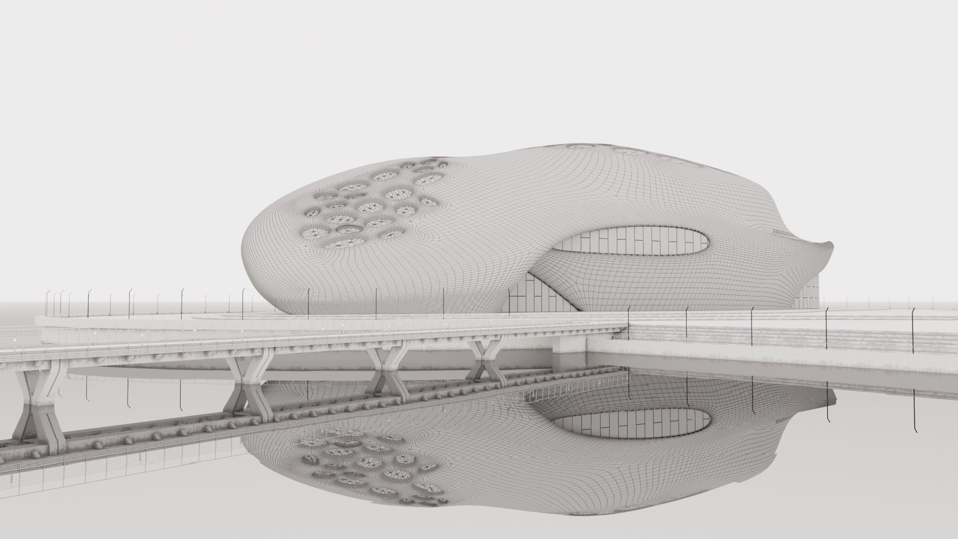 Futuristic building 31 3D model_3