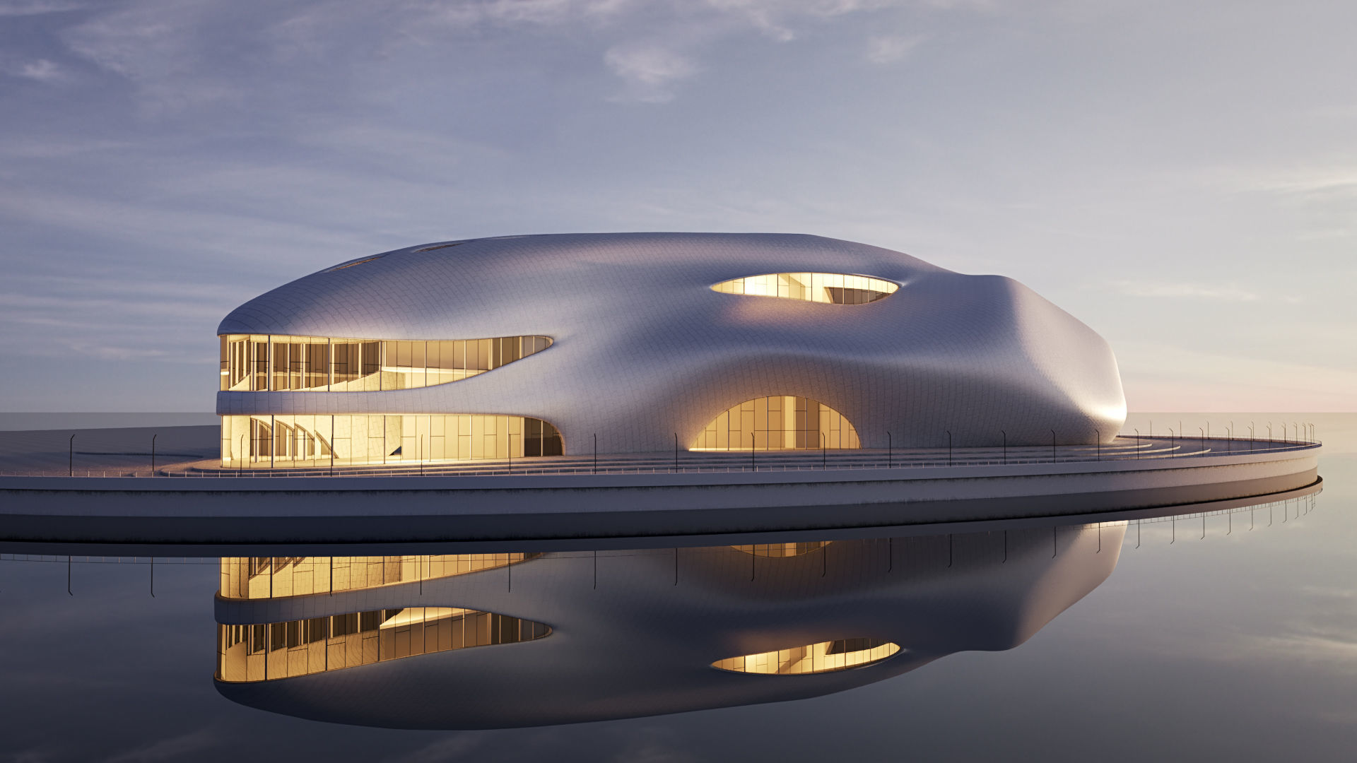 Futuristic building 31 3D model_1