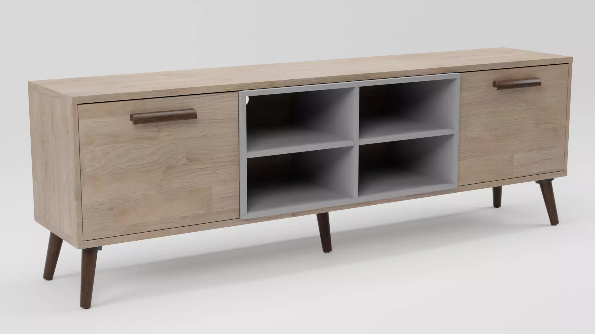 ALLOA TV Stand Light Wood with Grey 3D model_0