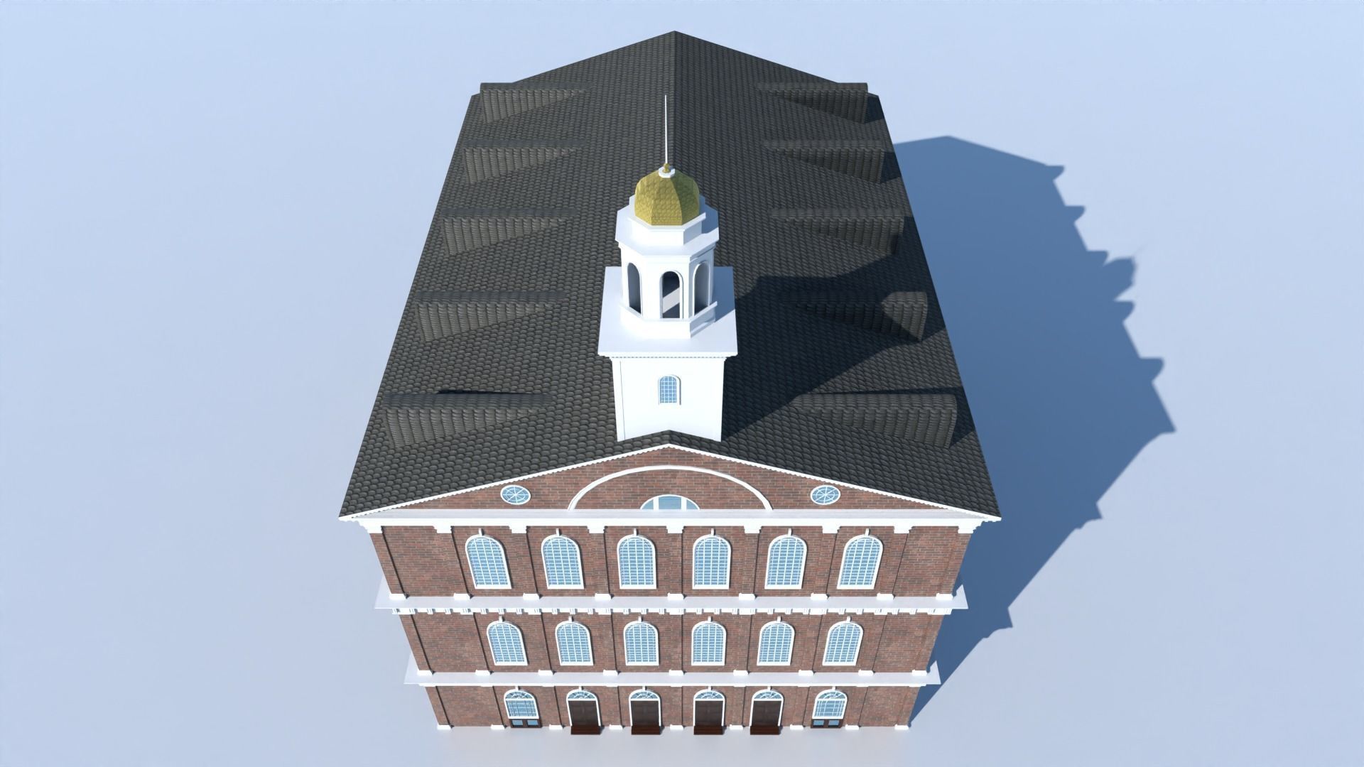 Faneuil Hall Marketplace Low-poly 3D model_6