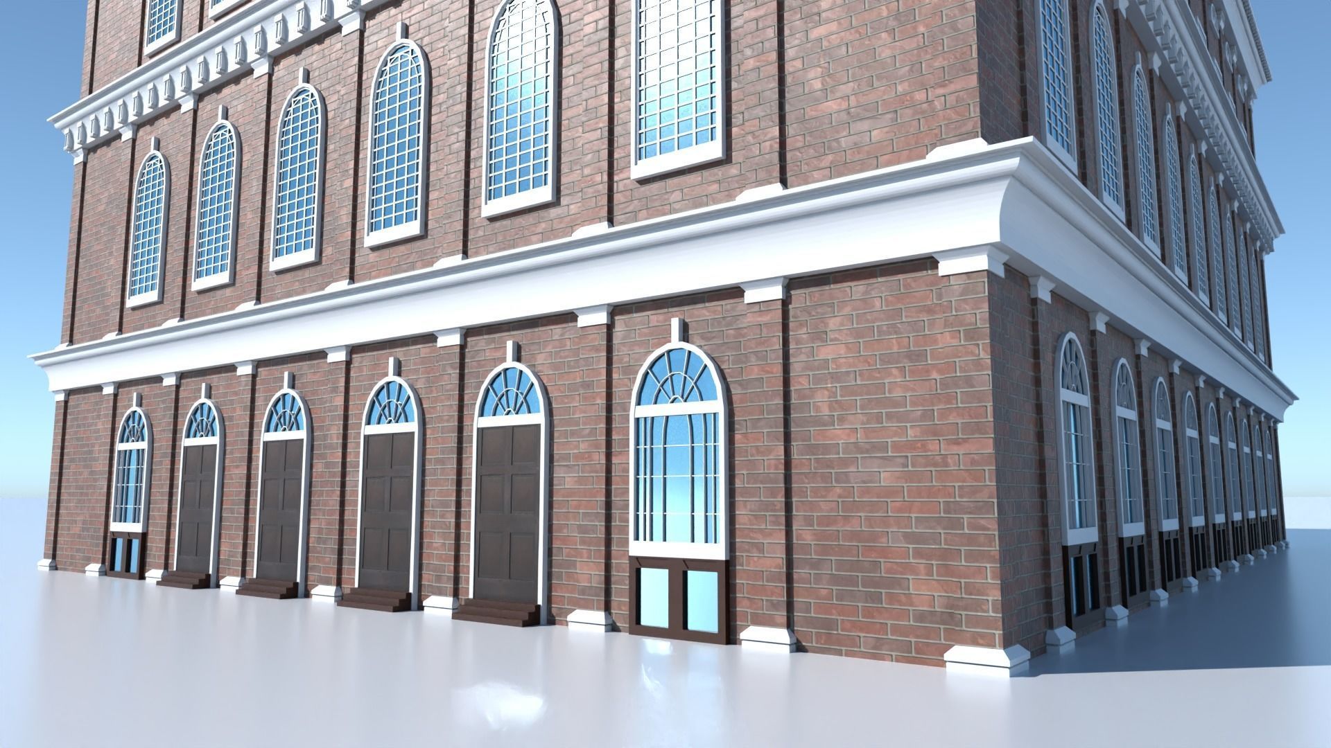 Faneuil Hall Marketplace Low-poly 3D model_5