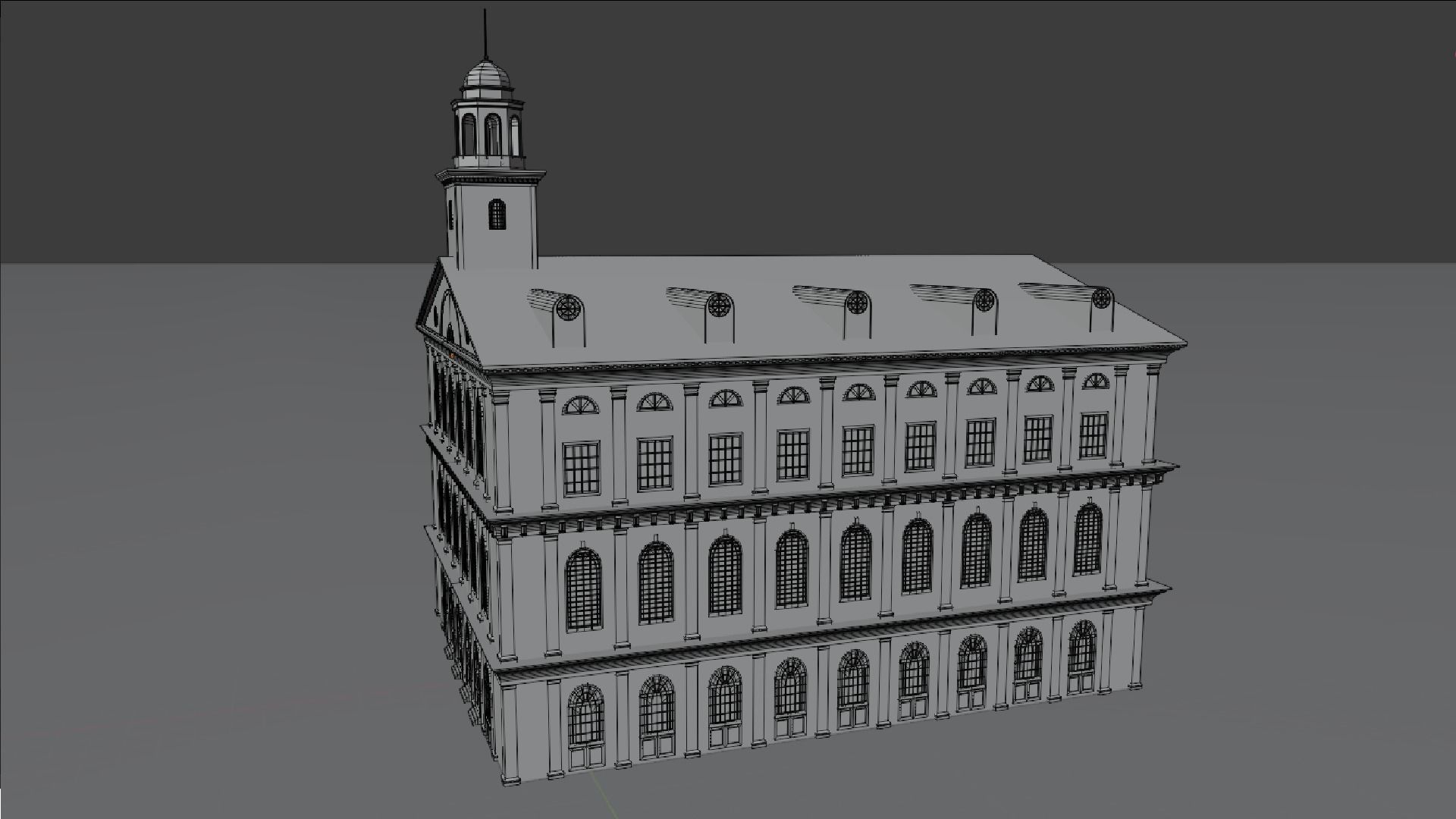 Faneuil Hall Marketplace Low-poly 3D model_8