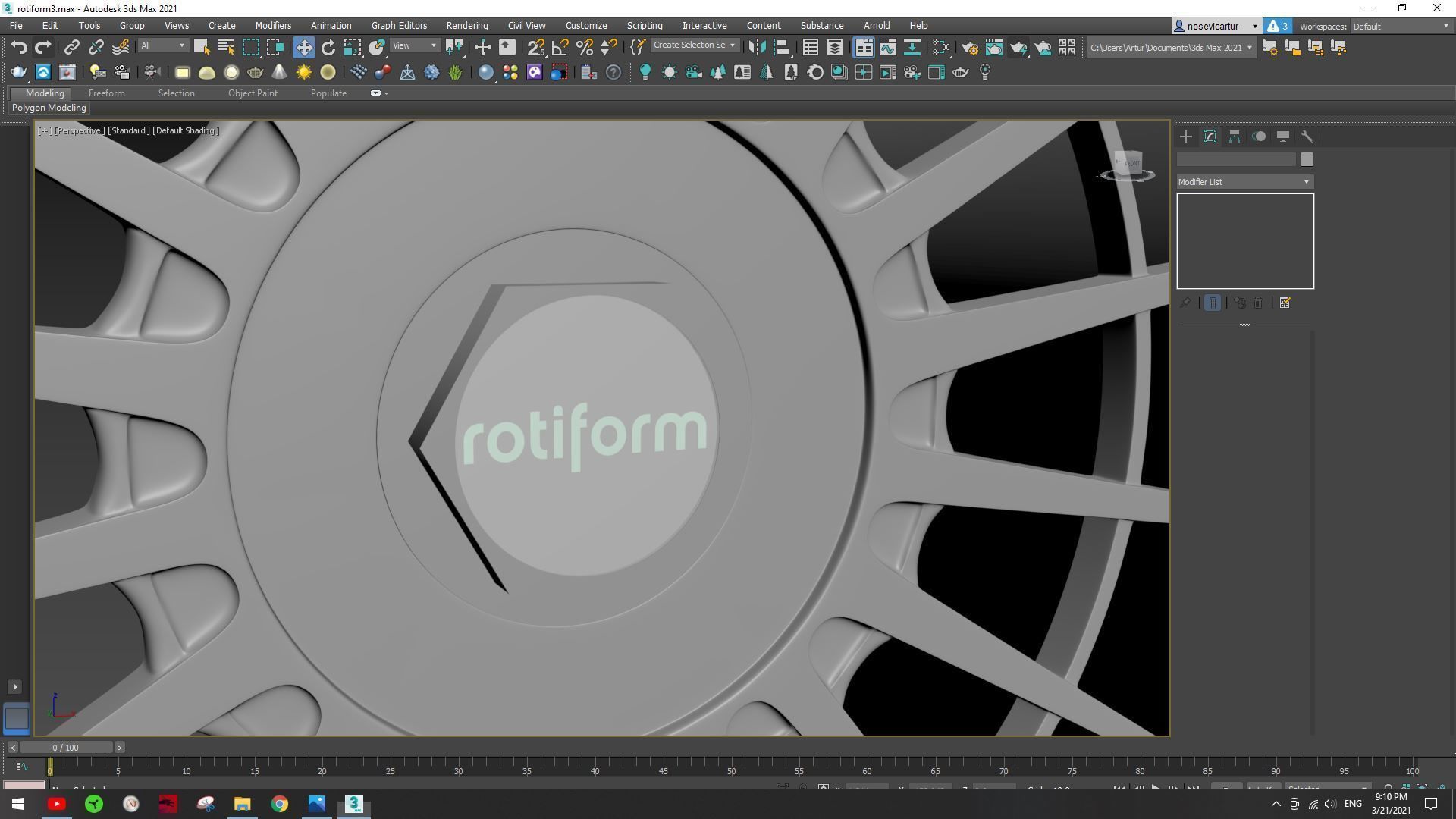 Rotiform wheel 3D model_2