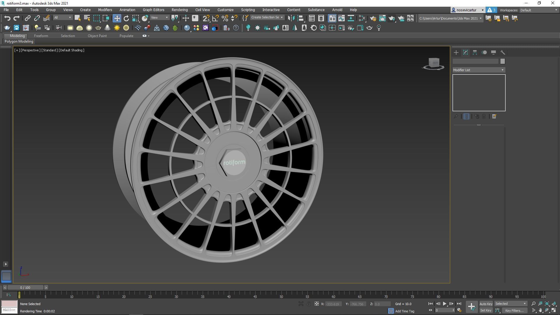 Rotiform wheel 3D model_1