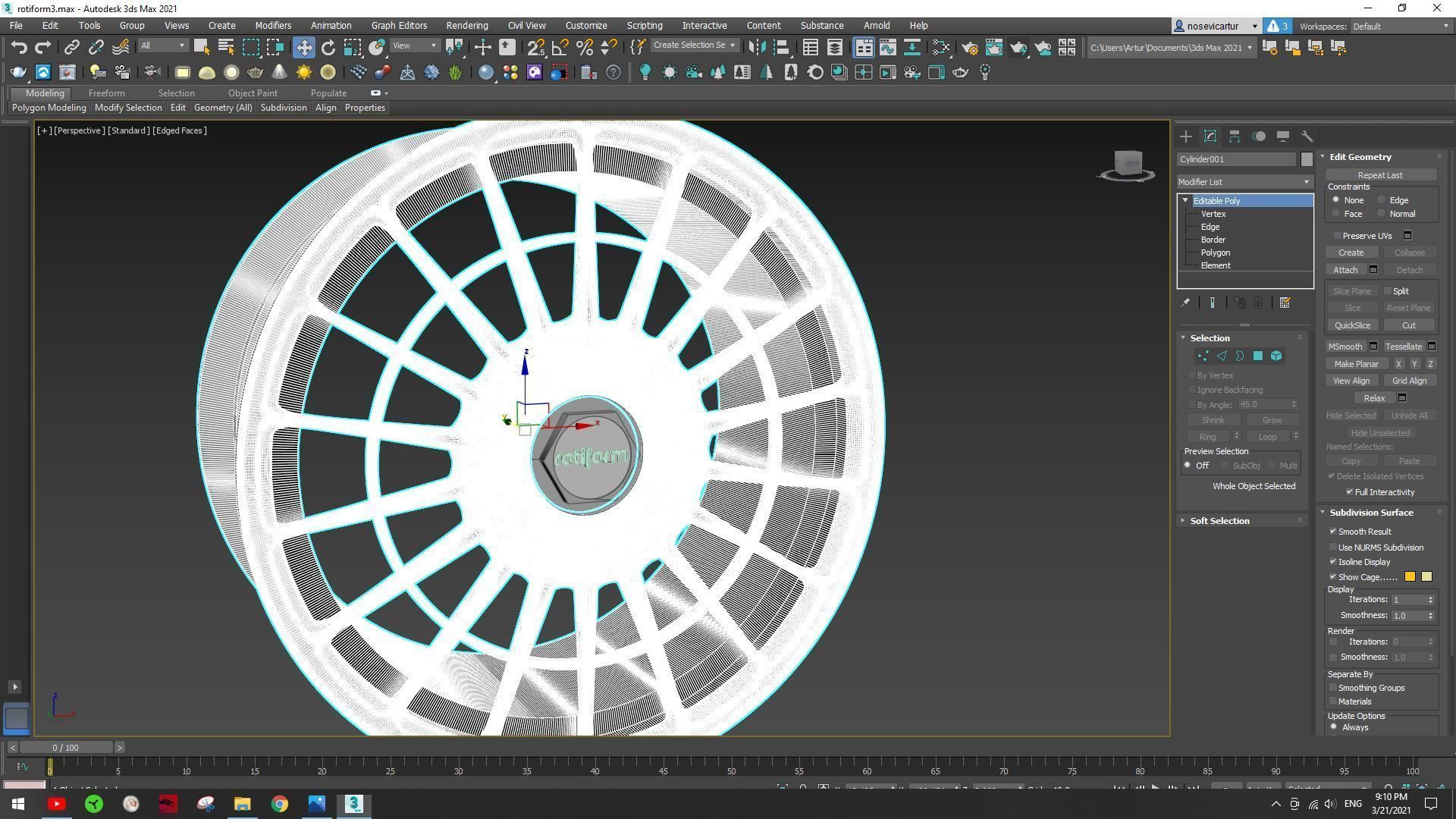 Rotiform wheel 3D model_3