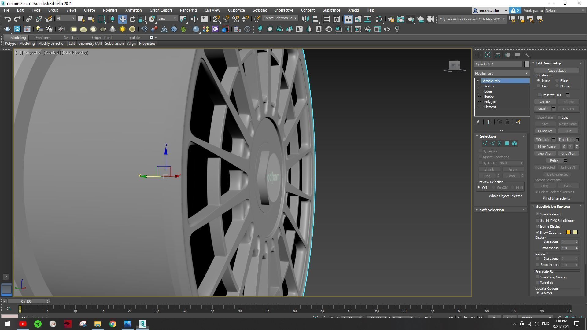 Rotiform wheel 3D model_4
