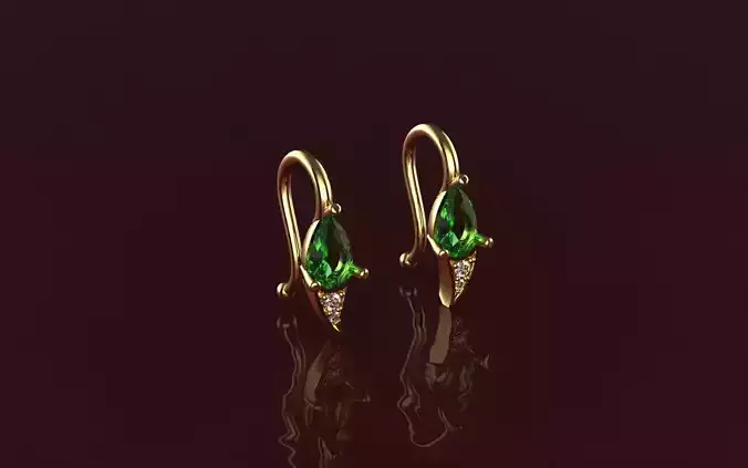 Earrings Exotic Flowers - Jewelry 3D - BR-19 3D print model