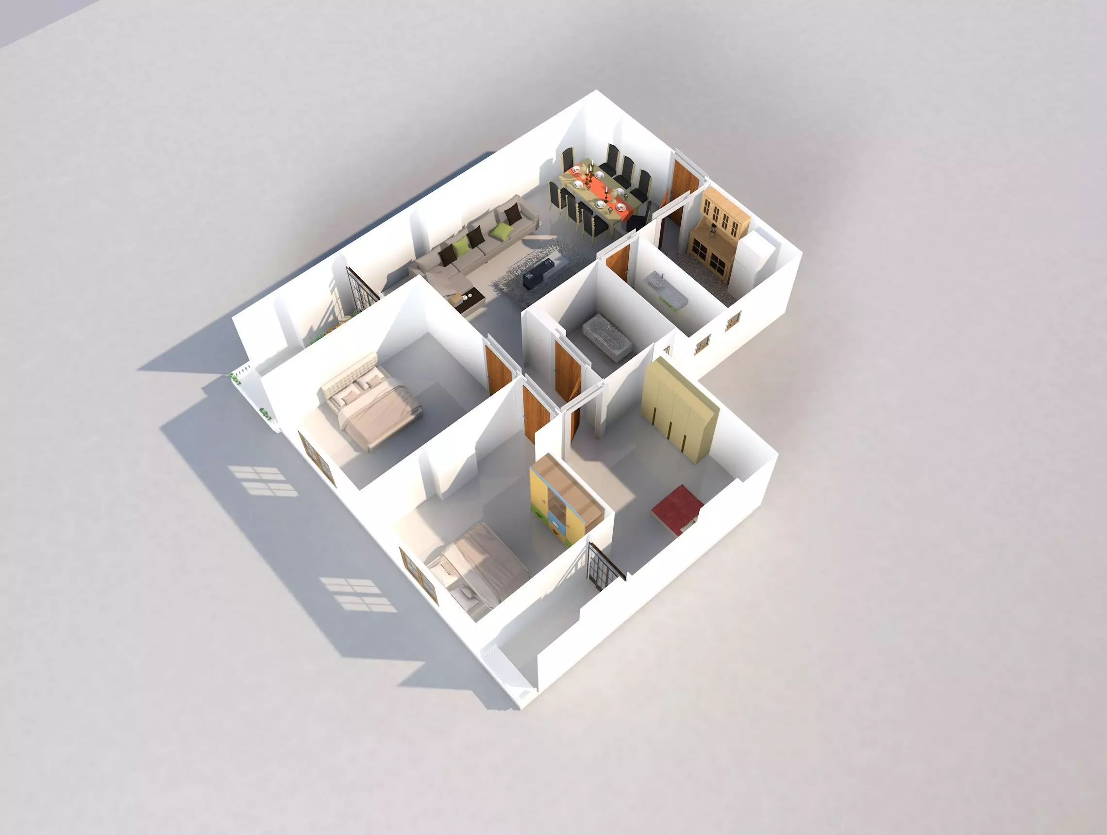 apartment floor plan of Free 3D model