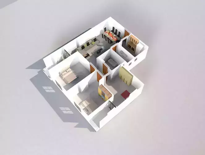 apartment floor plan of