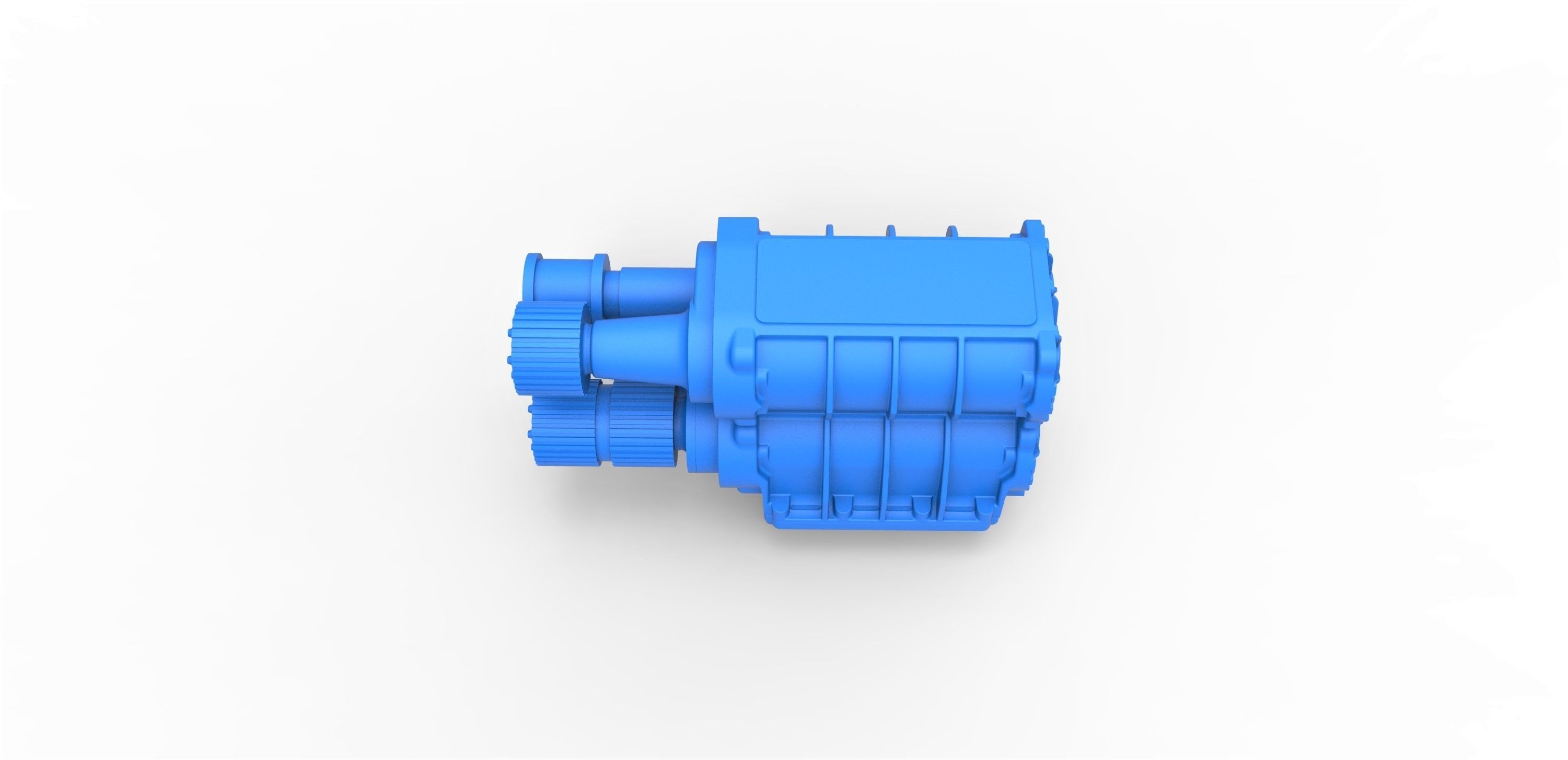 Double Supercharger Scale 1 to 25 3D print model_6