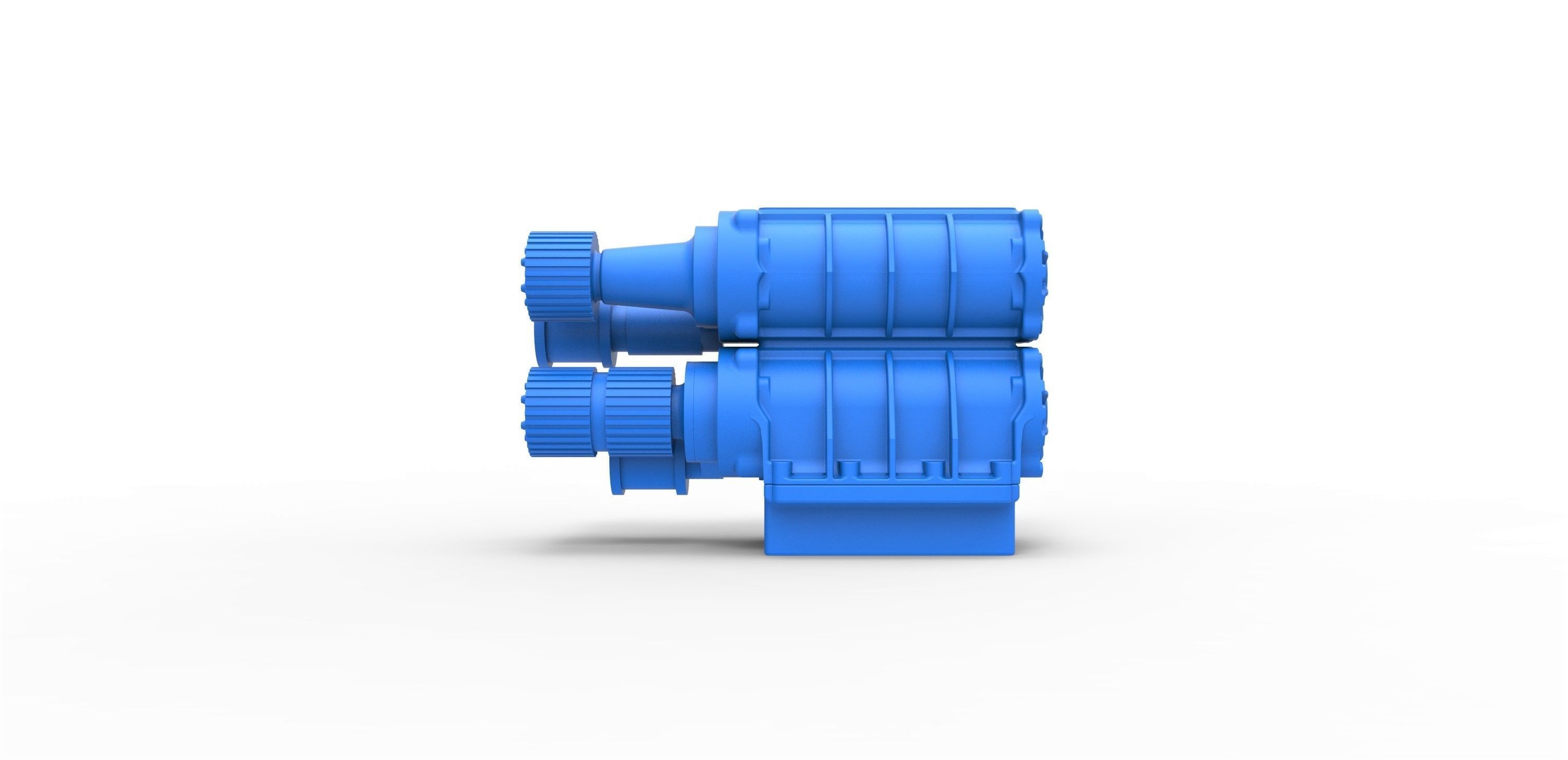 Double Supercharger Scale 1 to 25 3D print model_5