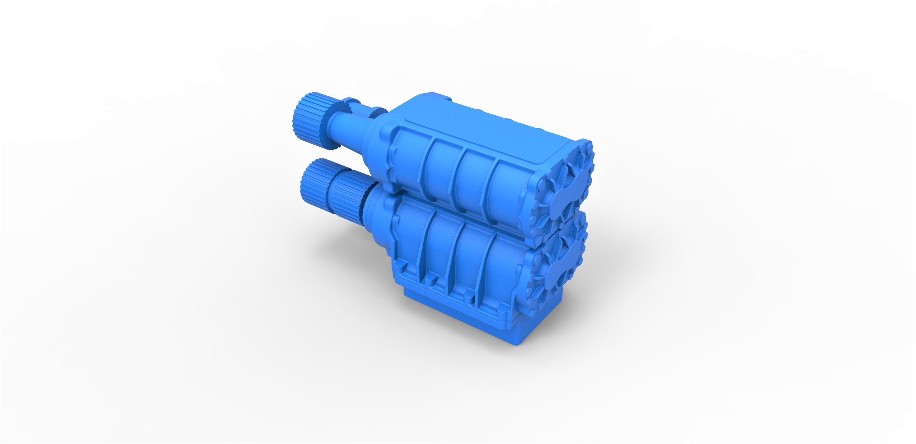 Double Supercharger Scale 1 to 25 3D print model_8
