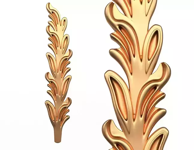 3D Leave Carving Plaster Molding Decoration 3