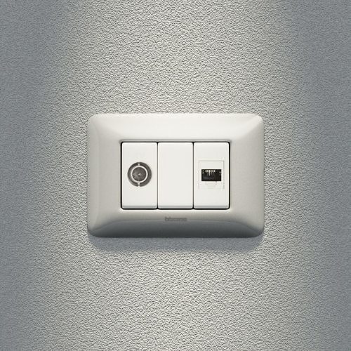 Bticino Matix Wall Socket TV and LAN Low-poly 3D model