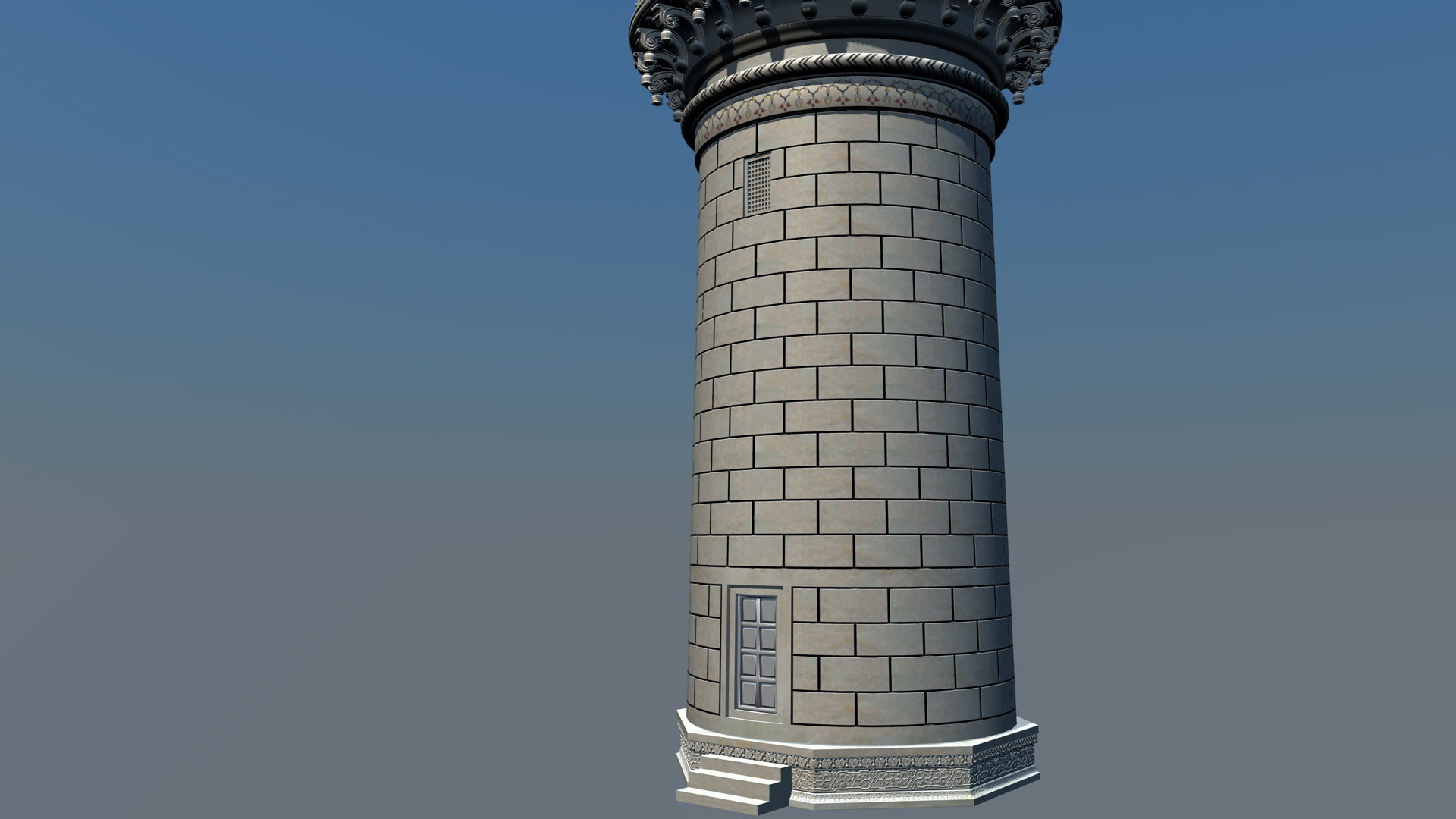 Big Taj Minar 3D model_14
