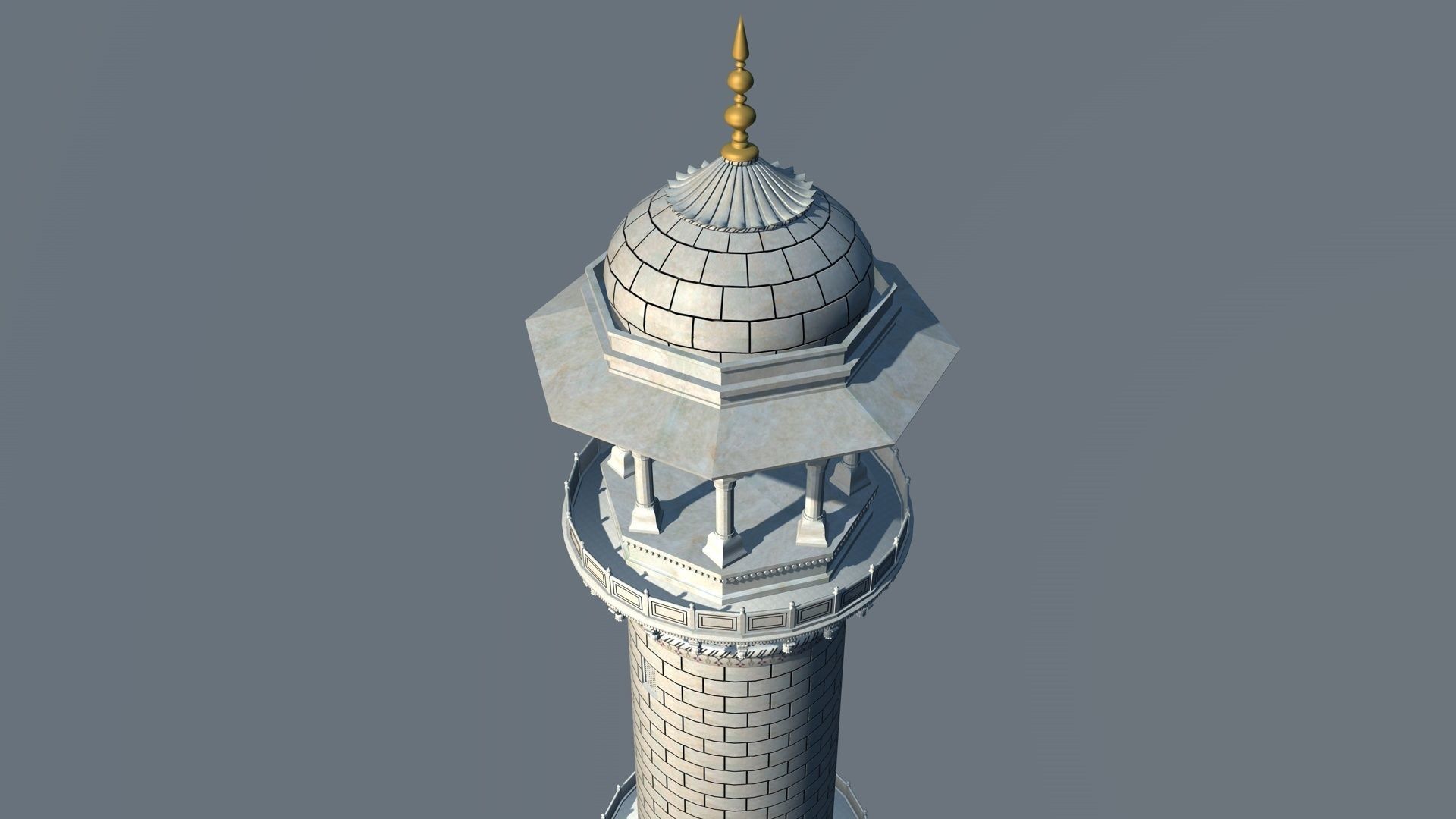 Big Taj Minar 3D model_19
