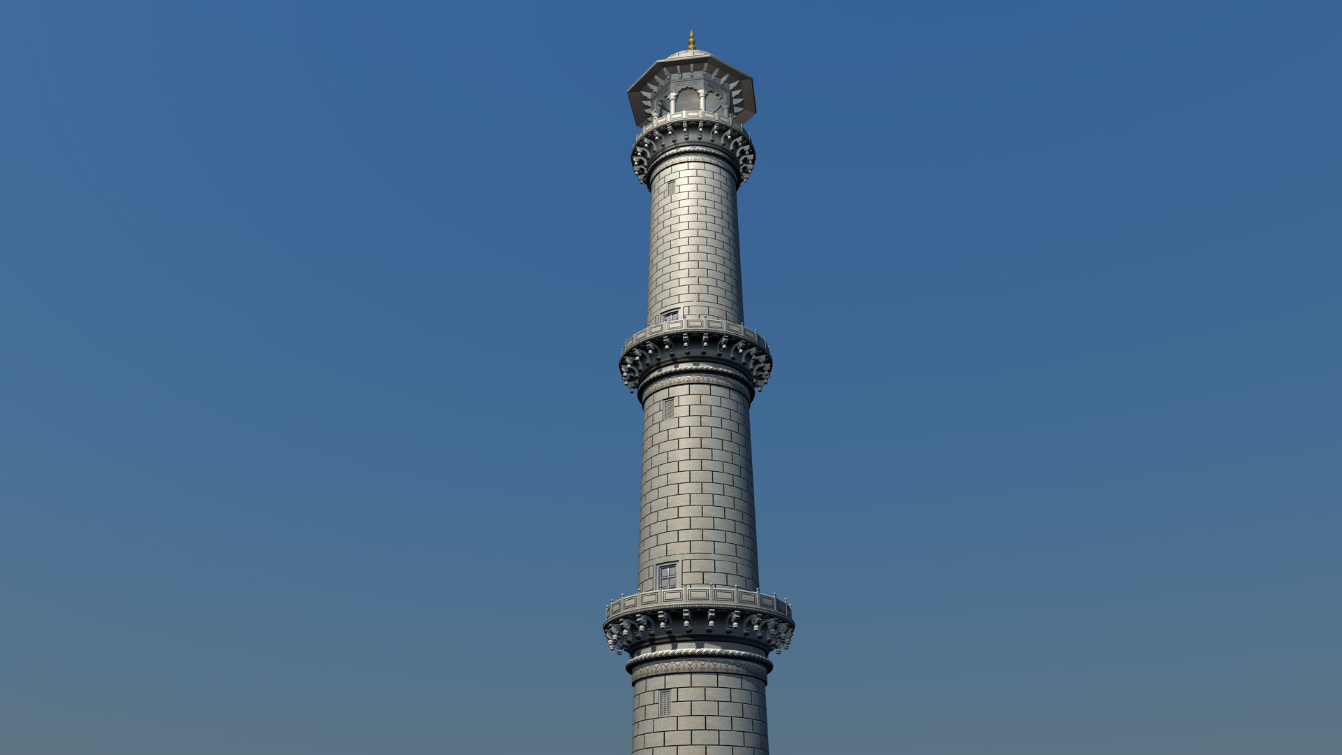 Big Taj Minar 3D model_12