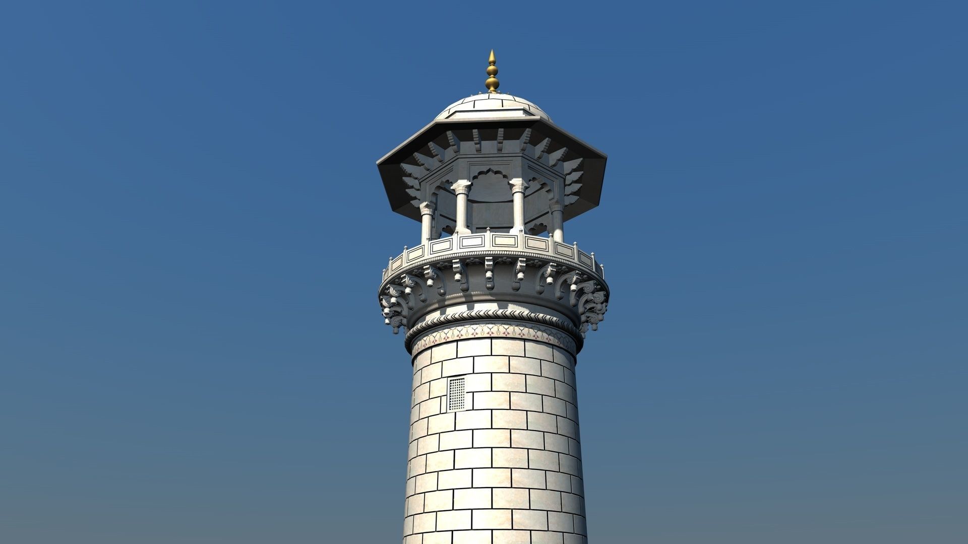 Big Taj Minar 3D model_3