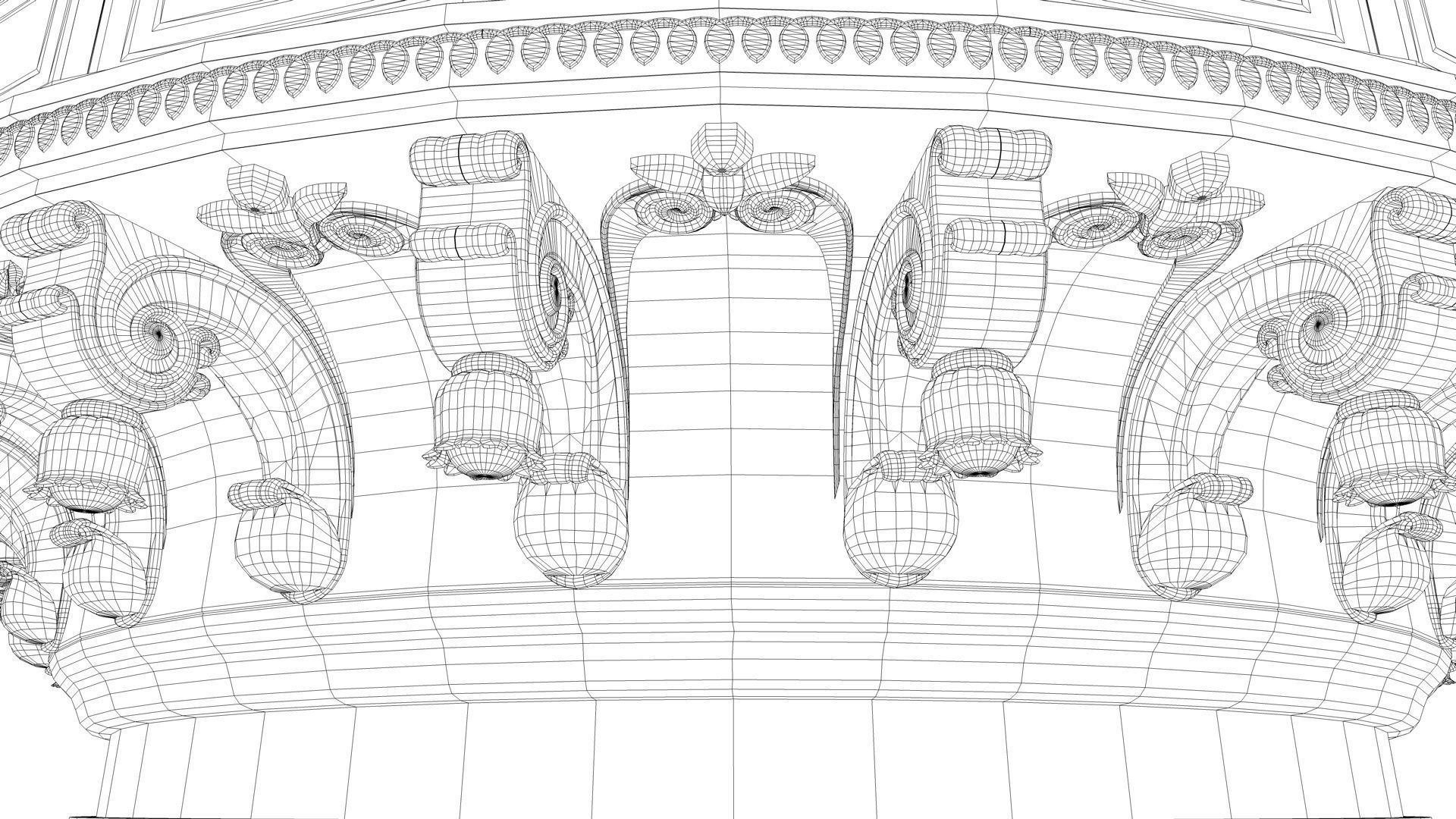 Big Taj Minar 3D model_8