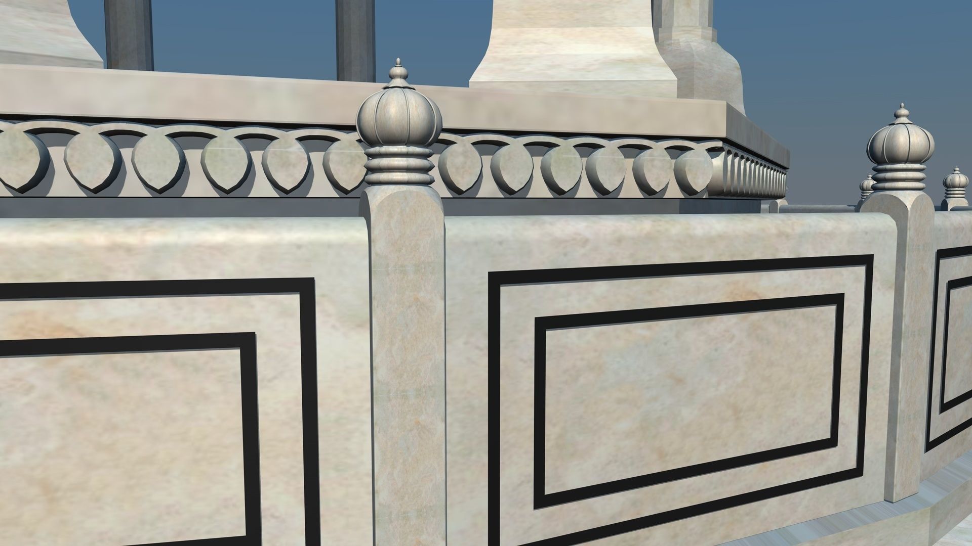 Big Taj Minar 3D model_6