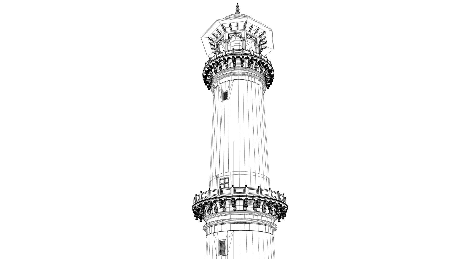 Big Taj Minar 3D model_11