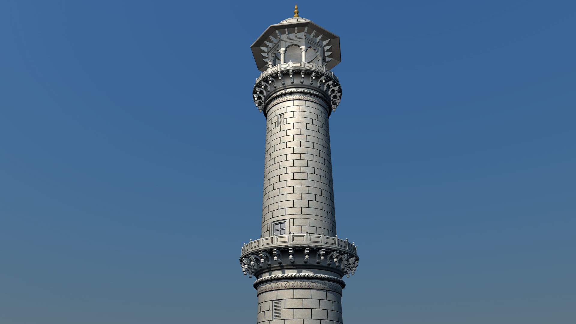 Big Taj Minar 3D model_10