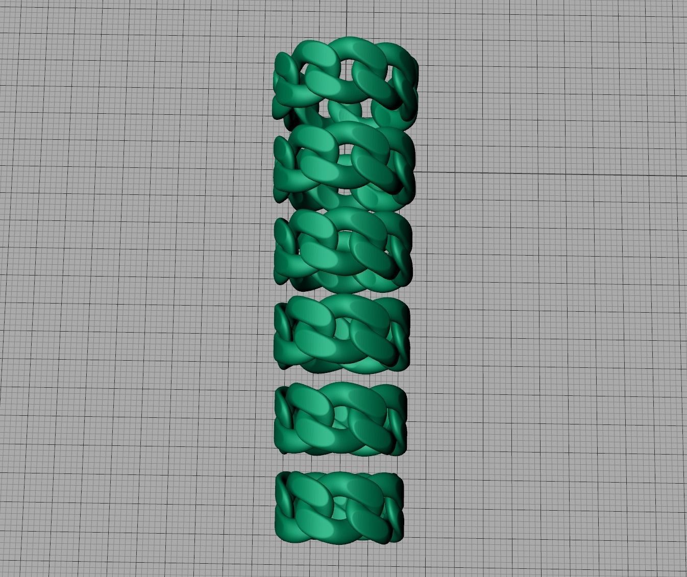 Cuban Link Chain Ring Miami Ring 12mm wide 3D print model_19