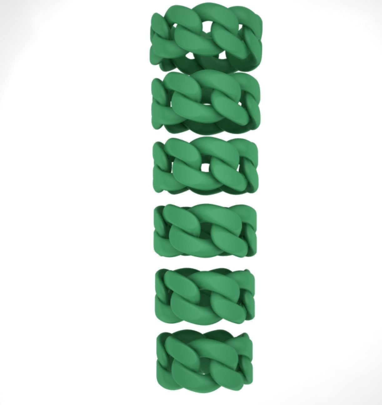 Cuban Link Chain Ring Miami Ring 12mm wide 3D print model_23