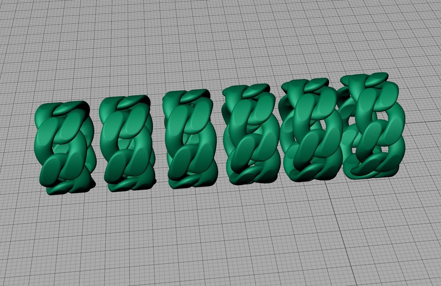 Cuban Link Chain Ring Miami Ring 12mm wide 3D print model_18