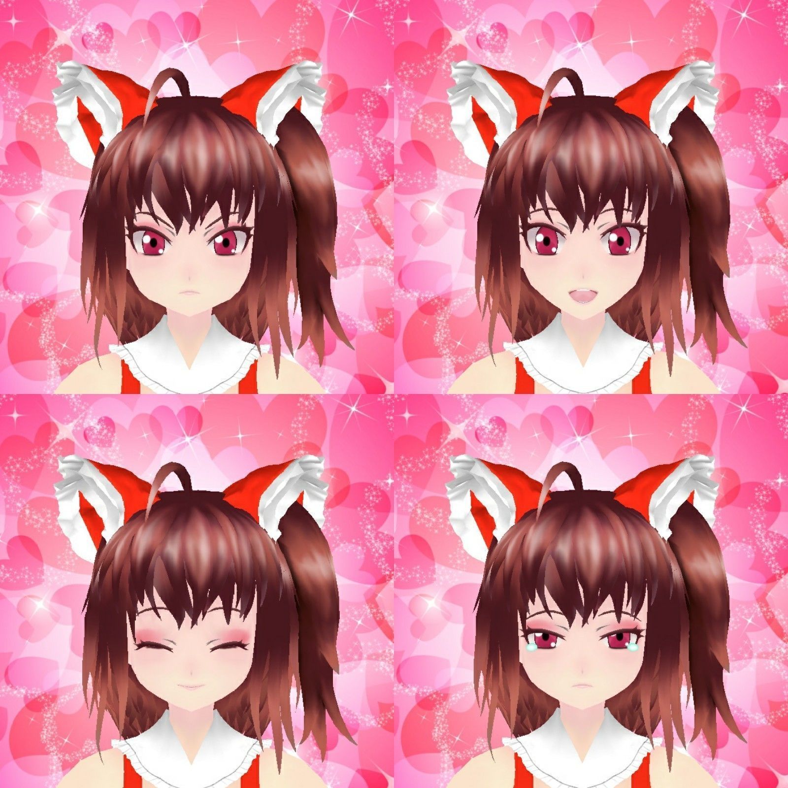 VRChat 3D model Mikomusume Low-poly 3D model_4