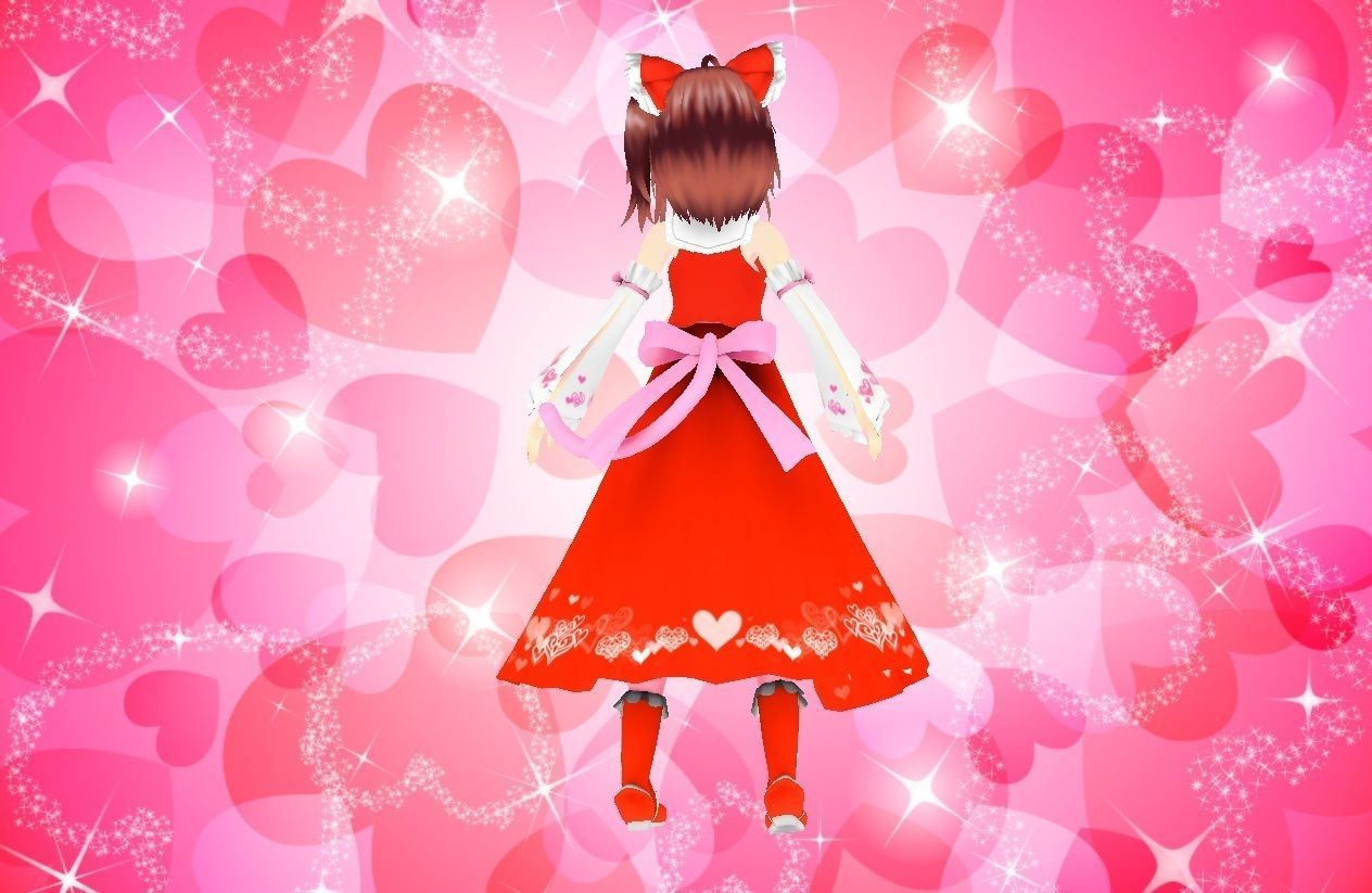 VRChat 3D model Mikomusume Low-poly 3D model_3