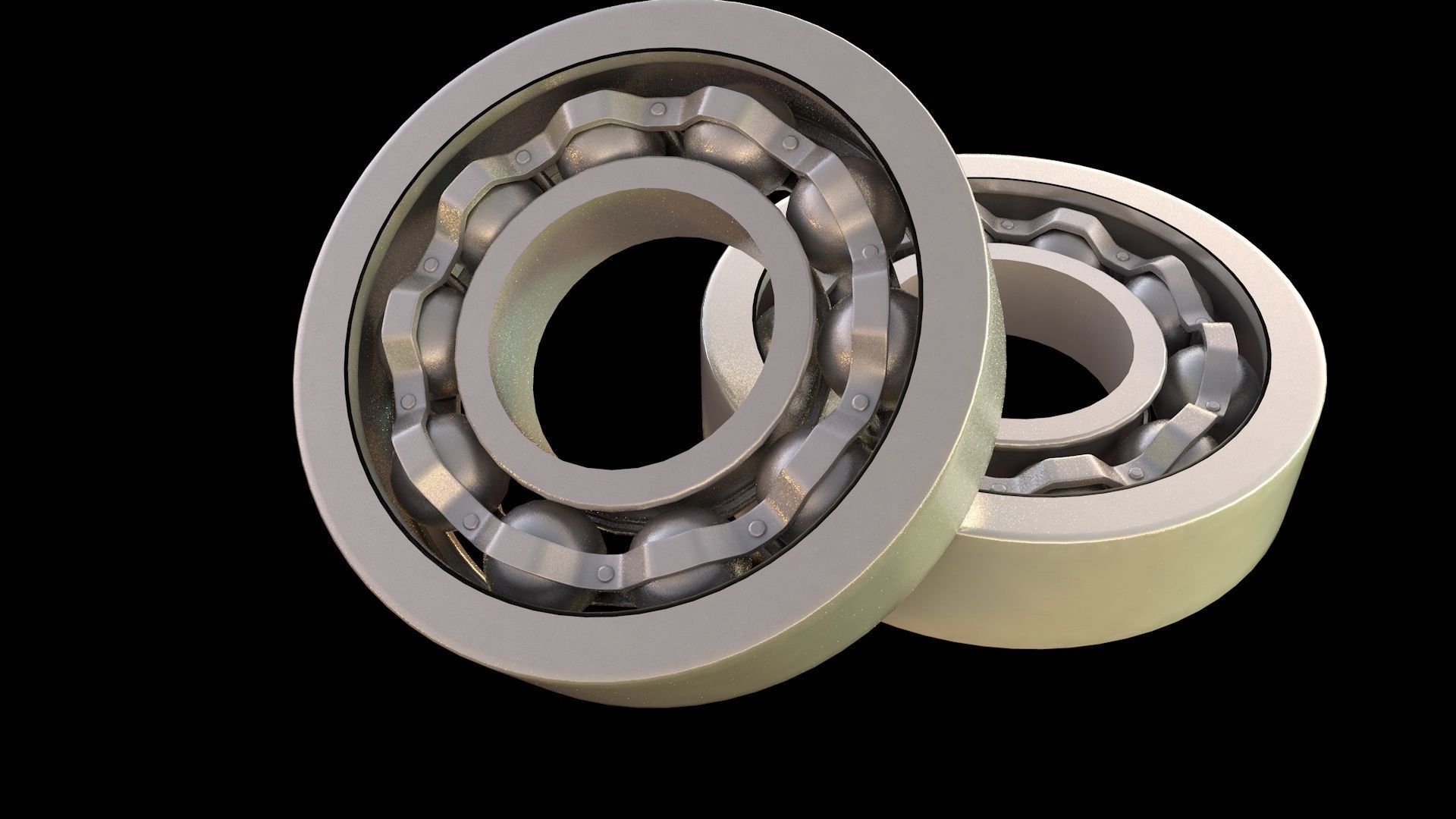 Bearning two ball bearings 3D model_2