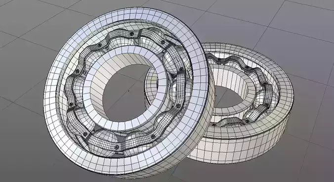 Bearning two ball bearings 3D model