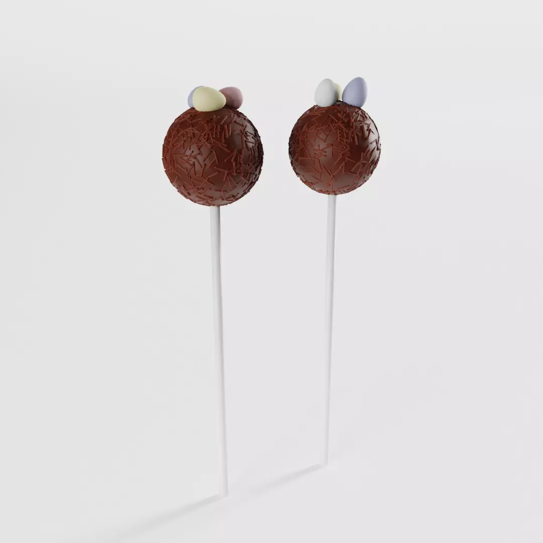 Easter Cake Pops 3D model