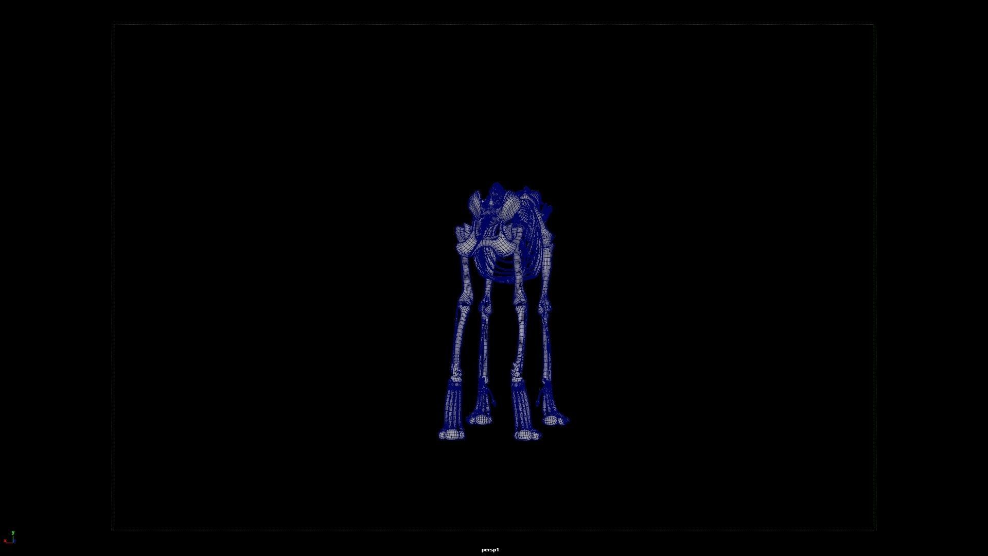 wolf skeleton 3D model_7