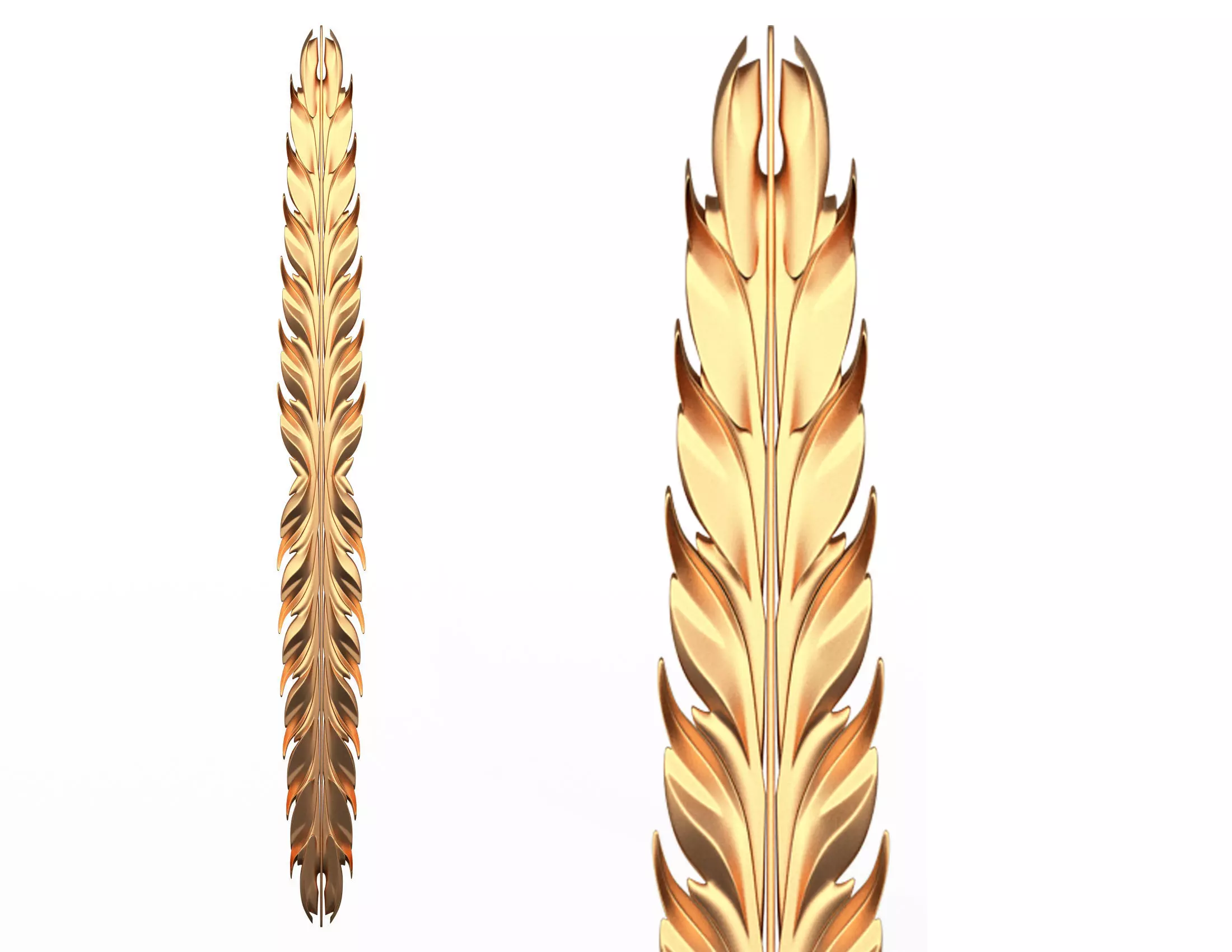 3D Leave Carving Plaster Molding Decoration 4 Low-poly 3D model