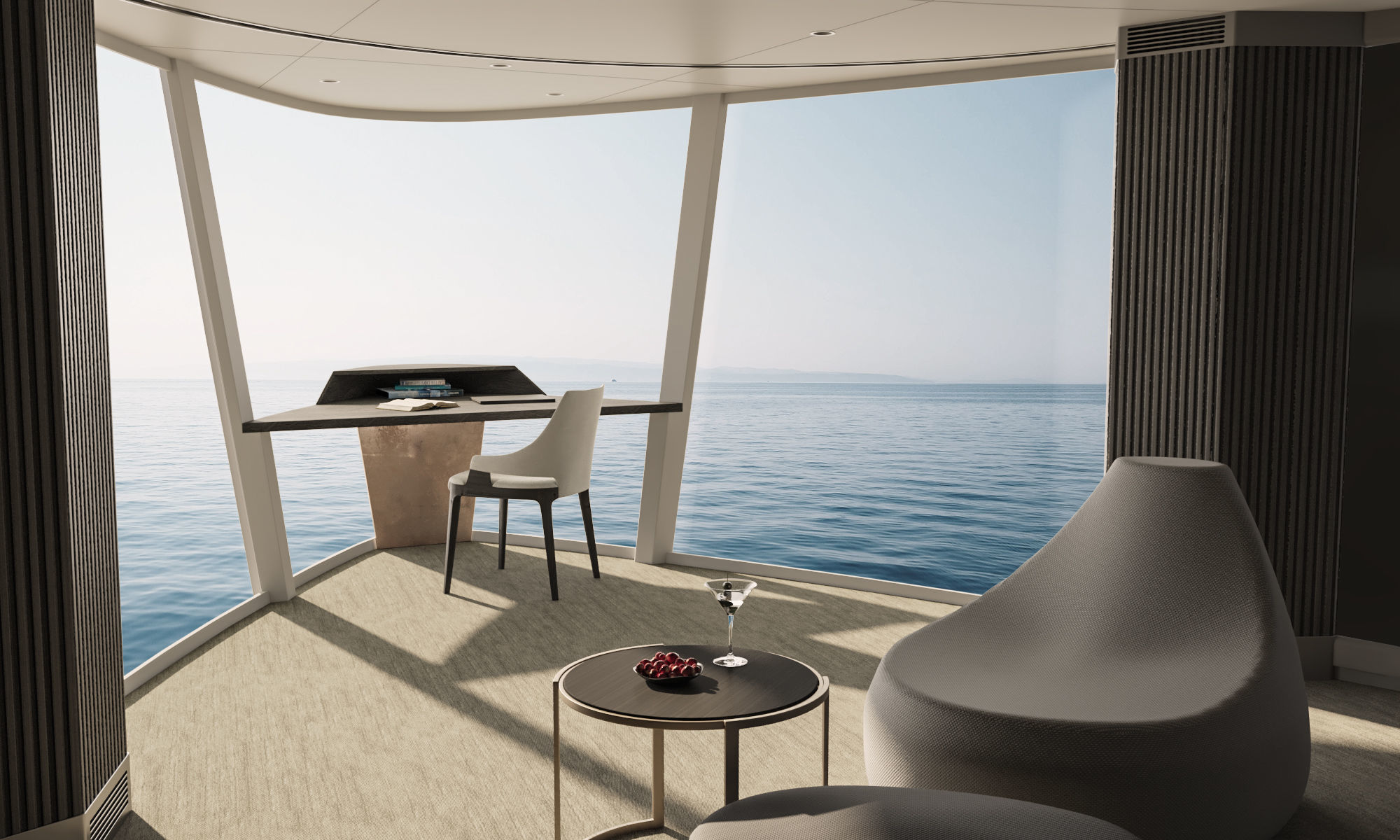 Yacht interior - bedroom 3D model_1