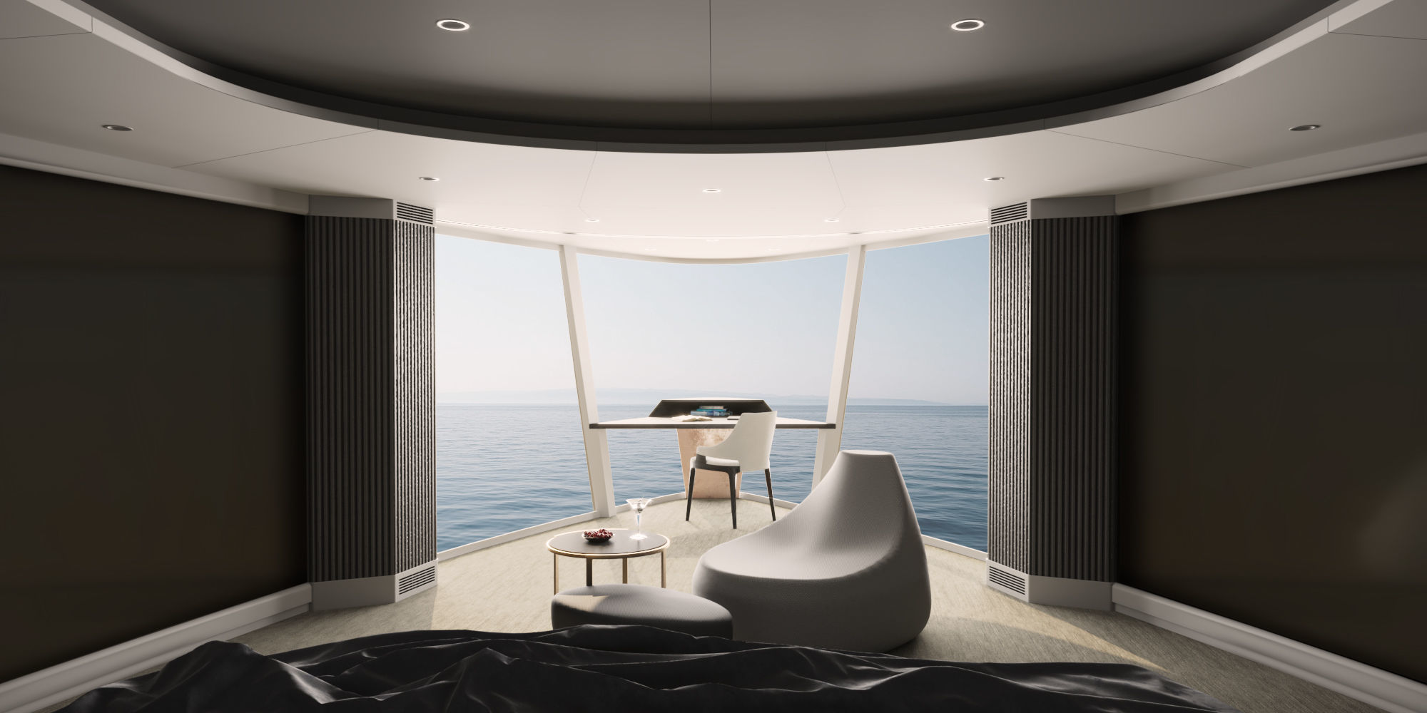 Yacht interior - bedroom 3D model_2